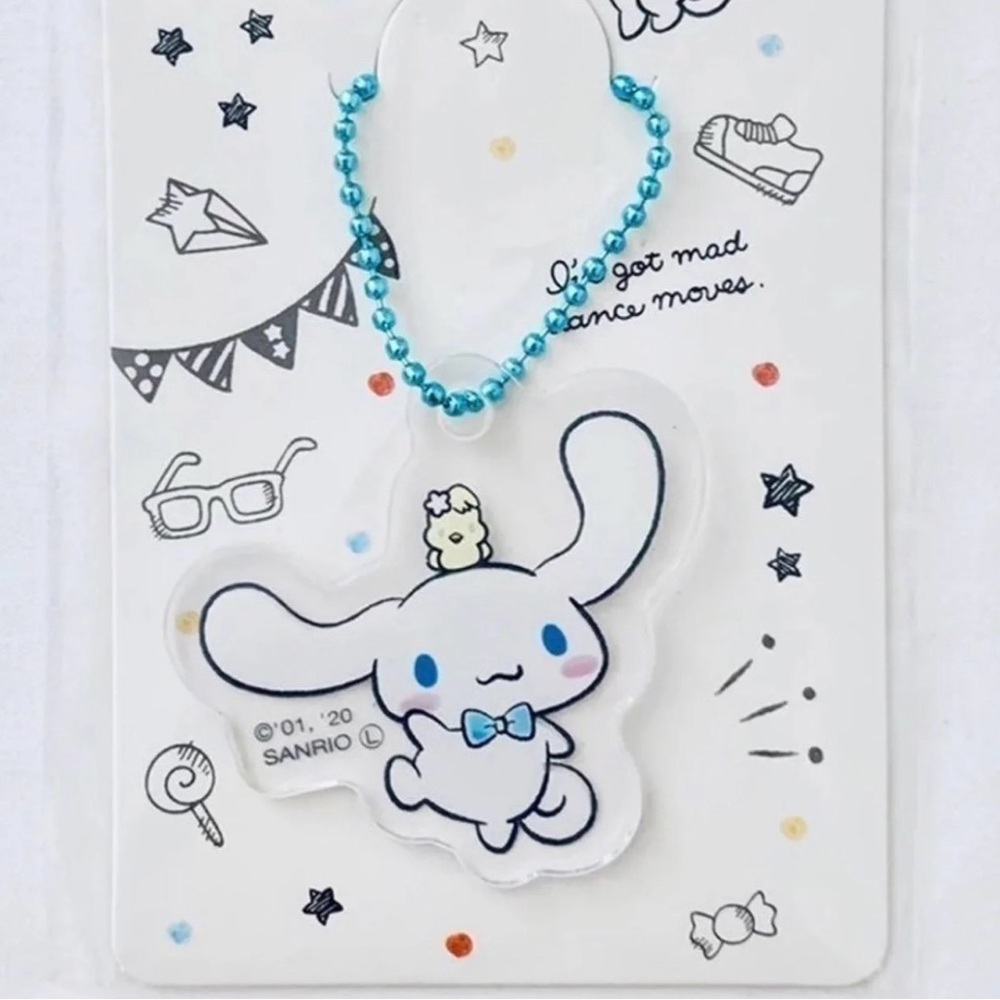 Sanrio Cinnamoroll Blue Bead Ball Keyring • Charm